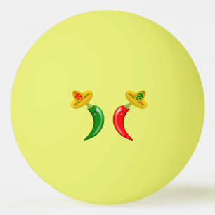 Pelota De Ping Pong Día de los Muertos Chilis Mexicanos