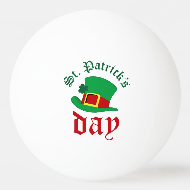 Pelota De Ping Pong Día de San Patricio (Anverso)