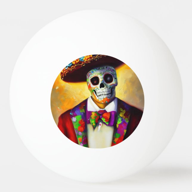 Pelota De Ping Pong Día del Muerto (3) (Anverso)