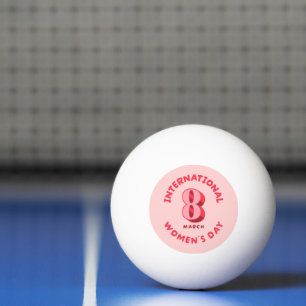 Pelota De Ping Pong Día Internacional de la Mujer 8 de marzo