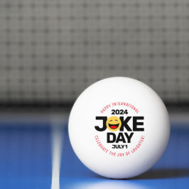 Pelota De Ping Pong Día Internacional del Chiste Cara de Rociación
