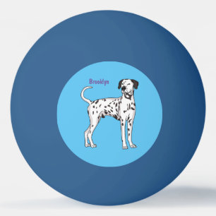 Pelota De Ping Pong dibujo animado de perro dálmata