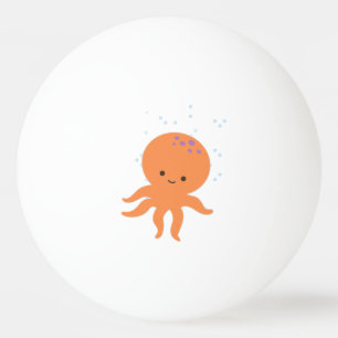 Pelota De Ping Pong Dibujo Animado de Pulpo Adorable