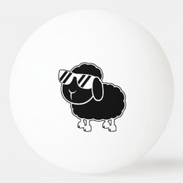 Pelota De Ping Pong Dibujo animado lindo de las ovejas negras