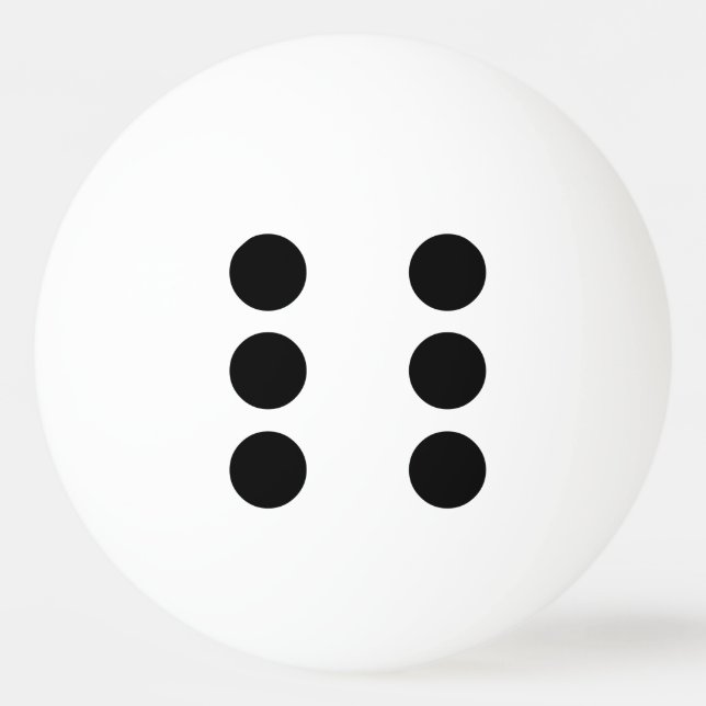 Pelota De Ping Pong Dice 6 (Reverso)