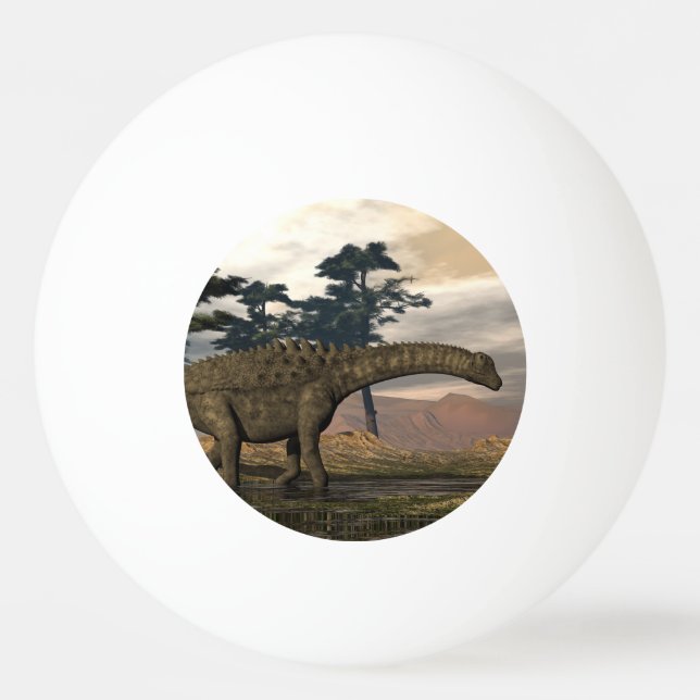 Pelota De Ping Pong Dinosaurio del Ampelosaurus (Anverso)