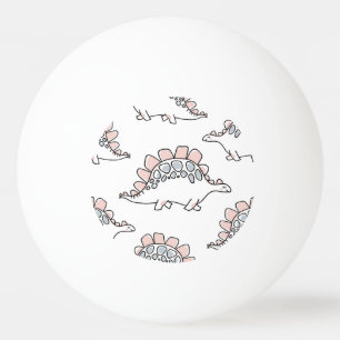 Pelota De Ping Pong Dinosaurios Doodle: Diversión de mano.