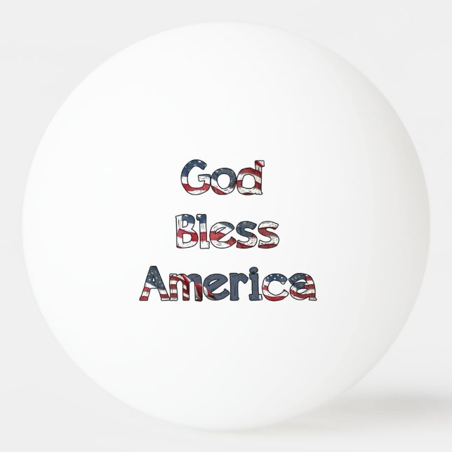 Pelota De Ping Pong Dios bendice América (Anverso)