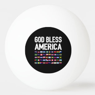 Pelota De Ping Pong Dios Bendiga a América Orgullo Latino Todos los Pa