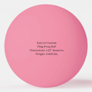 Pelota De Ping Pong Diseña Tu Propio Rosa Brillante en la Oscuridad