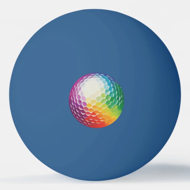 Pelota De Ping Pong Diseñado en verde violento amarillo (Anverso)