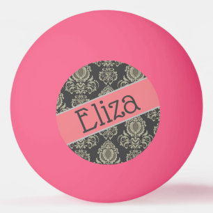 Pelota De Ping Pong Diseñador Damasco Nombre Personalizado