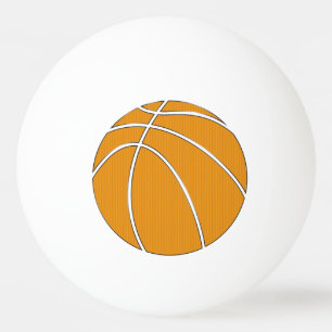 Pelota De Ping Pong Diseño de baloncesto en Naranja tradicional y negr