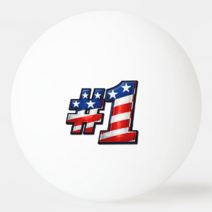 Pelota De Ping Pong Diseño de bandera patriótica #1