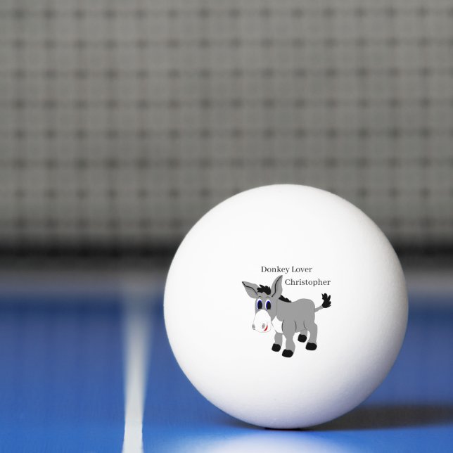 Pelota De Ping Pong Diseño de burro personalizado (Neto)