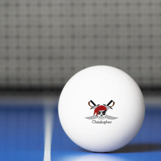 Pelota De Ping Pong Diseño de calaveras y espadas