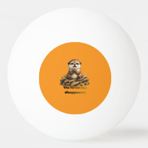 Pelota De Ping Pong Diseño de Conservación Forestal de Nutria en Tronc
