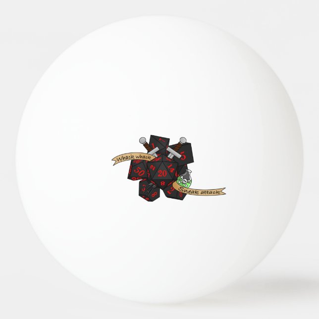 Pelota De Ping Pong Diseño de dados de moda (Anverso)