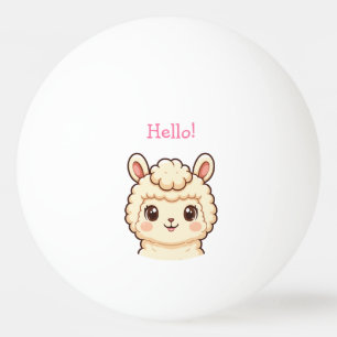 Pelota De Ping Pong Diseño de ilustración de llama linda