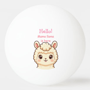 Pelota De Ping Pong Diseño de ilustración de llama linda