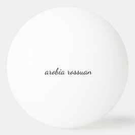 Pelota De Ping Pong Diseño de Monograma Moderno Minimalista Blanco con