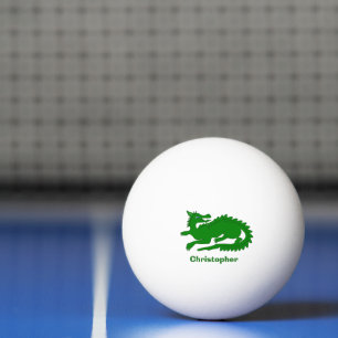 Pelota De Ping Pong Diseño del Dragón Verde