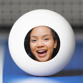 Pelota De Ping Pong Diversión Cara Completa Cerrar Selfie Foto
