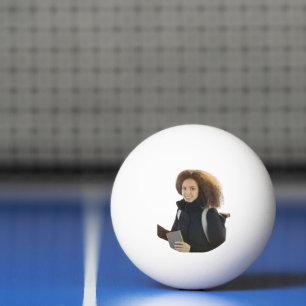 Pelota De Ping Pong Diversión Cara Completa Cerrar Selfie Foto