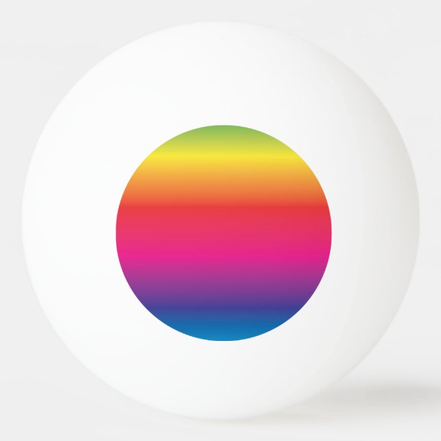 Pelota De Ping Pong Diversión del espectro arcoiris (Reverso)