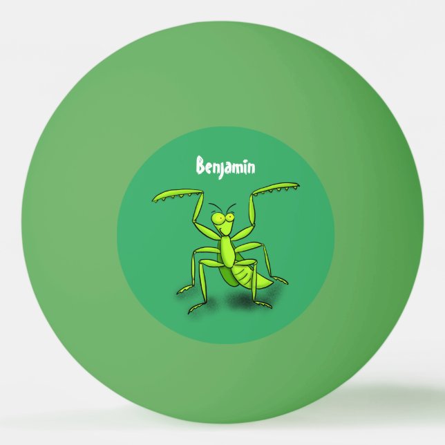 Pelota De Ping Pong Divertido ilustracion personalizado de mantis de o (Anverso)