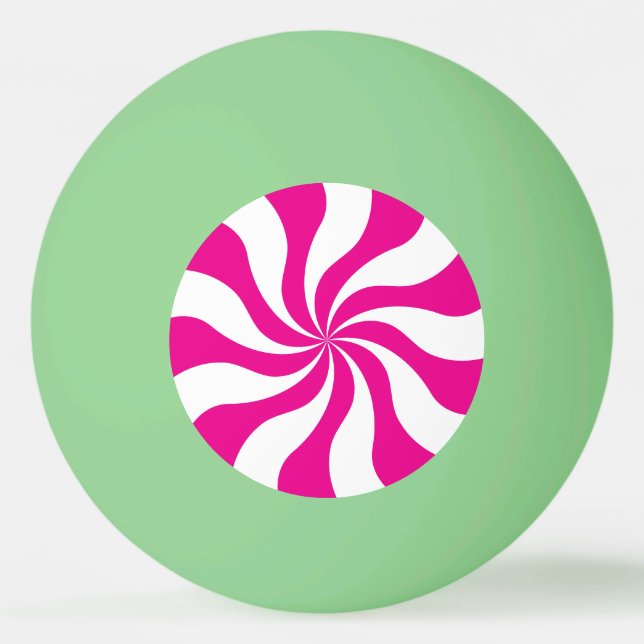 Pelota De Ping Pong Divertido Personalizable Funky Peppermint Candy (Anverso)