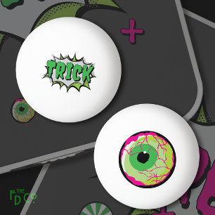 Pelota De Ping Pong Divertido 'Trick' de Halloween con 'Zombie Eyeball