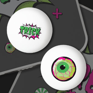 Pelota De Ping Pong Divertido 'Trick' de Halloween con 'Zombie Eyeball