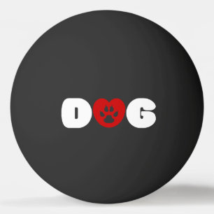 Pelota De Ping Pong Dog Love Heart Ping Pong Ball