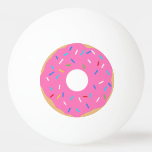 Pelota De Ping Pong Donut rosa con salpicaduras