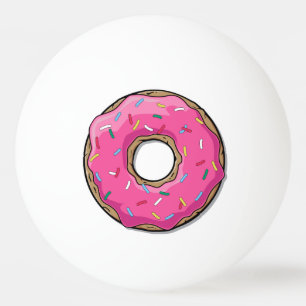 Pelota De Ping Pong Donut rosado personalizado con salpicaduras