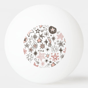 Pelota De Ping Pong Doodles cósmicos: estrellas y cometas