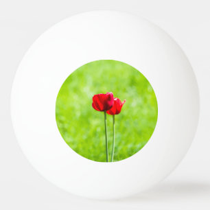Pelota De Ping Pong Dos tulipanes rojos
