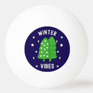 Pelota De Ping Pong Dos vibraciones de invierno de árboles