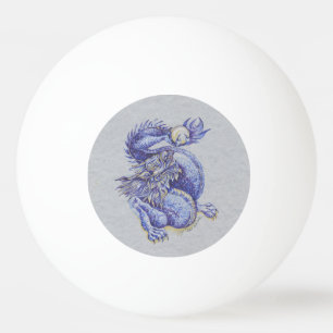 Pelota De Ping Pong Dragón azul