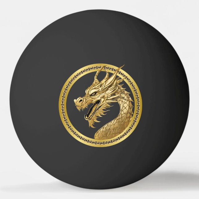 Pelota De Ping Pong Dragón de oro (Anverso)
