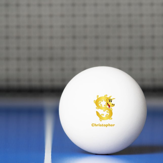 Pelota De Ping Pong Dragon Golden Design Ping Pong Ball (Neto)