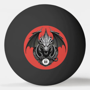 Pelota De Ping Pong Dragón Gris con Ojos Amarillos