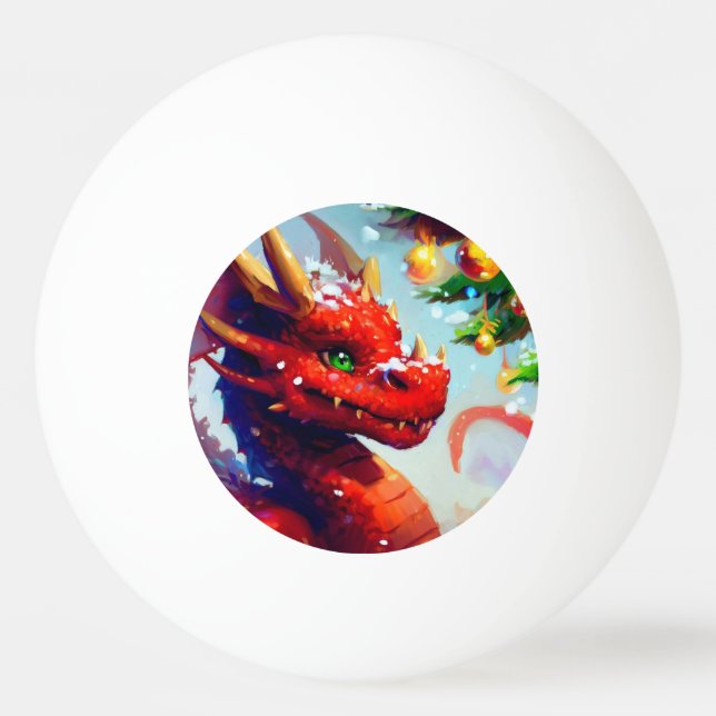 Pelota De Ping Pong Dragón navidad (2) (Anverso)