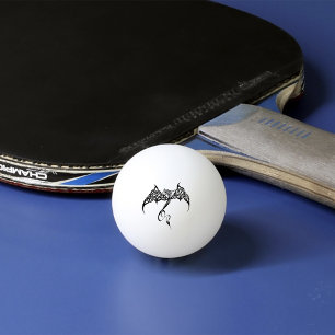 Pelota De Ping Pong Dragón Tribal Celta Entrelazado Negro Blanco Fanta
