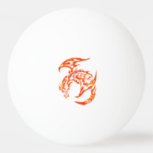 Pelota De Ping Pong Dragón tribal del estilo de la prensa de copiar