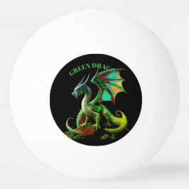 PELOTA DE PING PONG DRAGÓN VERDE