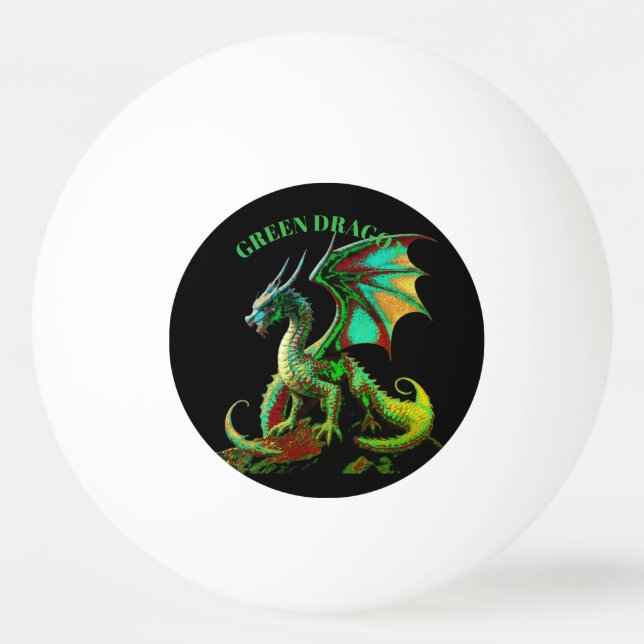 PELOTA DE PING PONG DRAGÓN VERDE (Anverso)