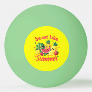 Pelota De Ping Pong Dulce Como Fruta De Dibujos Animados De Verano