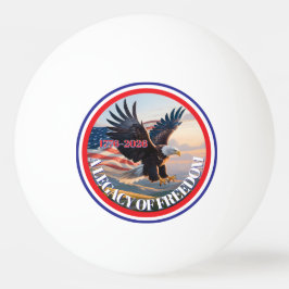 Pelota De Ping Pong Eagle blanco del Semiquincentenario de Estados Uni